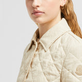 UZES DIAMOND-QUILTED PADDED LINEN JACKET