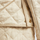 UZES DIAMOND-QUILTED PADDED LINEN JACKET