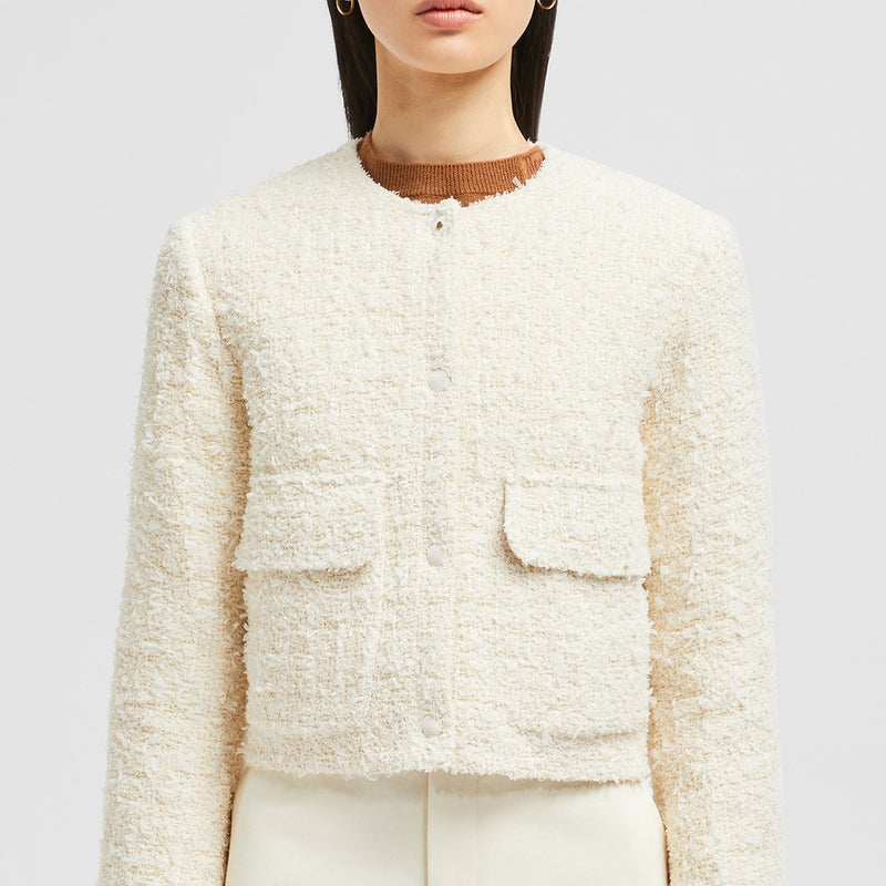 DAUPHIN TWEED SHORT DOWN JACKET