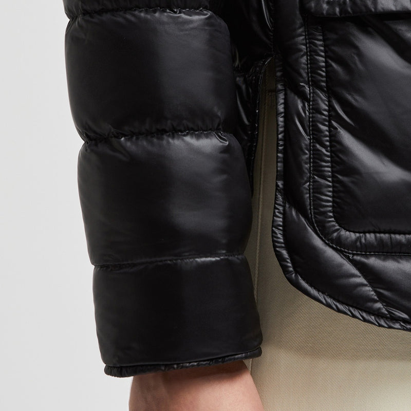 ARGENNO HOODED MID-LENGTH DOWN JACKET