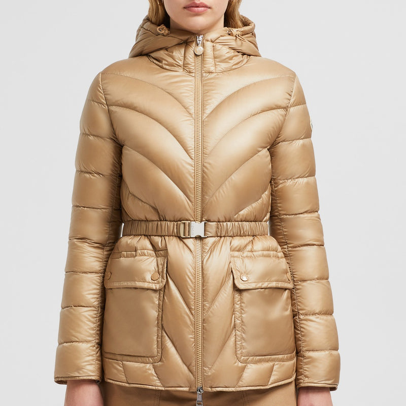 ARGENNO HOODED MID-LENGTH DOWN JACKET