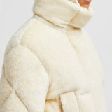 BRYSUR HOODED TEDDY SHORT DOWN JACKET