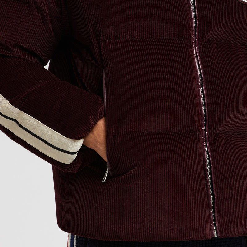 MONCLER X PALM ANGELS ABROLHOS CORDUROY SHORT DOWN JACKET