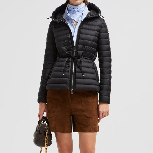 RAIE PACKABLE HOODED SHORT DOWN JACKET