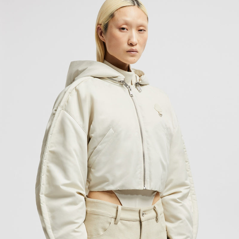 MONCLER X WILLOW SMITH MALEK HOODED SHORT DOWN JACKET