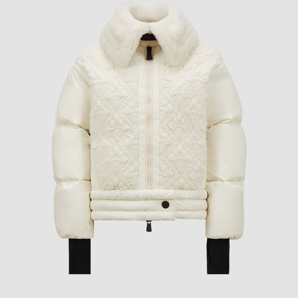 RISOUL WOOL & SHEARLING SHORT DOWN JACKET