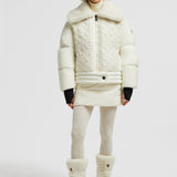 RISOUL WOOL & SHEARLING SHORT DOWN JACKET