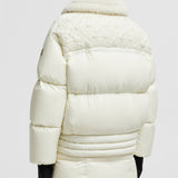 RISOUL WOOL & SHEARLING SHORT DOWN JACKET