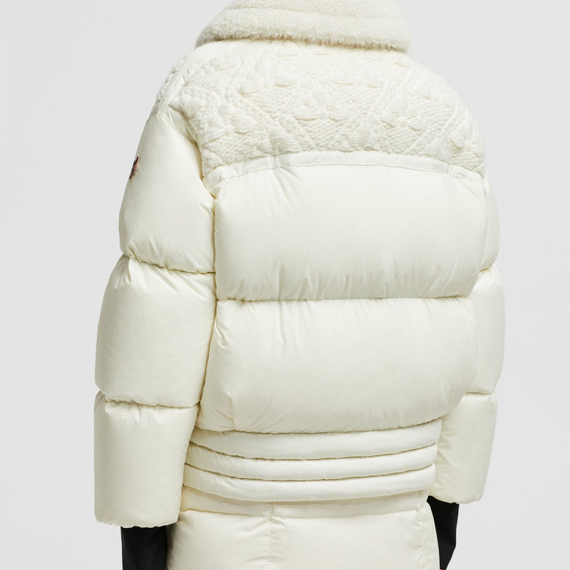 RISOUL WOOL & SHEARLING SHORT DOWN JACKET