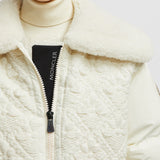RISOUL WOOL & SHEARLING SHORT DOWN JACKET
