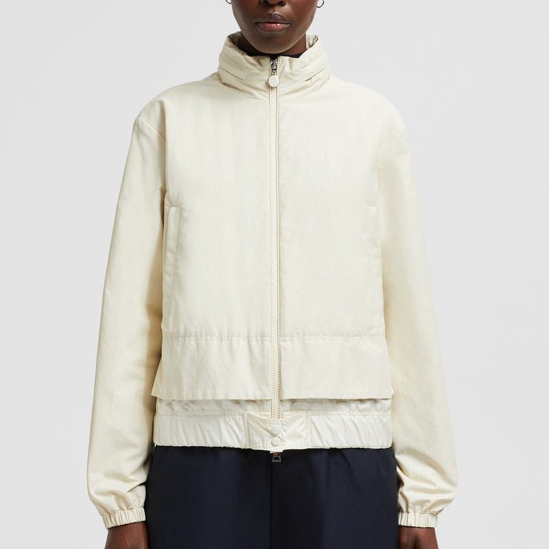 JANZE HOODED TWILL SHORT DOWN JACKET