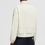 JANZE HOODED TWILL SHORT DOWN JACKET