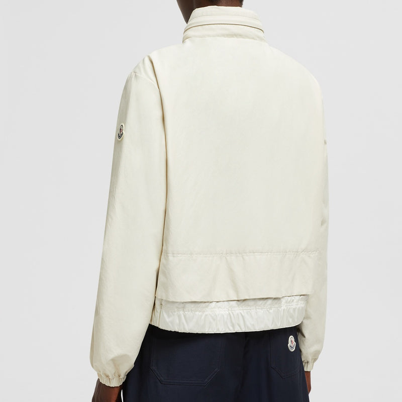 JANZE HOODED TWILL SHORT DOWN JACKET