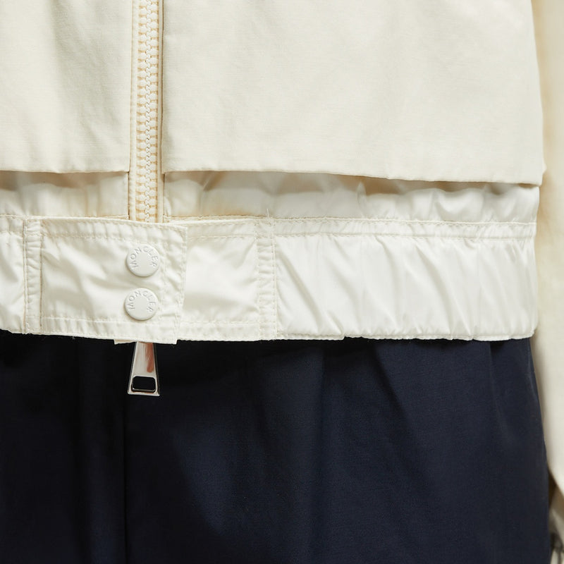 JANZE HOODED TWILL SHORT DOWN JACKET