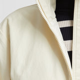 JANZE HOODED TWILL SHORT DOWN JACKET