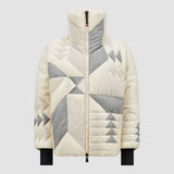 LEUTASCH PATCHWORK-QUILTED WOOL SHORT DOWN JACKET