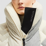 LEUTASCH PATCHWORK-QUILTED WOOL SHORT DOWN JACKET