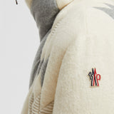 LEUTASCH PATCHWORK-QUILTED WOOL SHORT DOWN JACKET