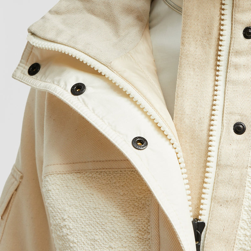 SOIGNES BOUCLÉ & COTTON SHORT DOWN JACKET