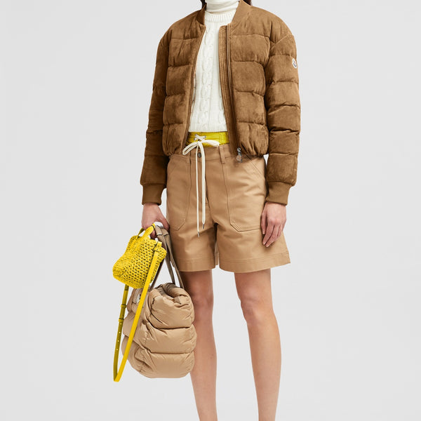 POLLET SUEDE DOWN BOMBER JACKET