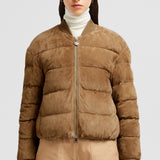 POLLET SUEDE DOWN BOMBER JACKET