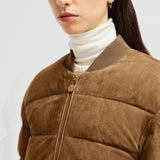 POLLET SUEDE DOWN BOMBER JACKET