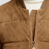 POLLET SUEDE DOWN BOMBER JACKET