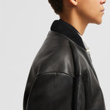 MONCLER X WILLOW SMITH IALI LEATHER BOMBER JACKET
