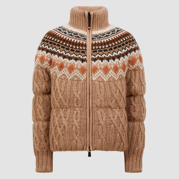 WOOL, MOHAIR & ALPACA SHORT DOWN JACKET