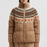 WOOL, MOHAIR & ALPACA SHORT DOWN JACKET