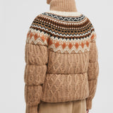 WOOL, MOHAIR & ALPACA SHORT DOWN JACKET