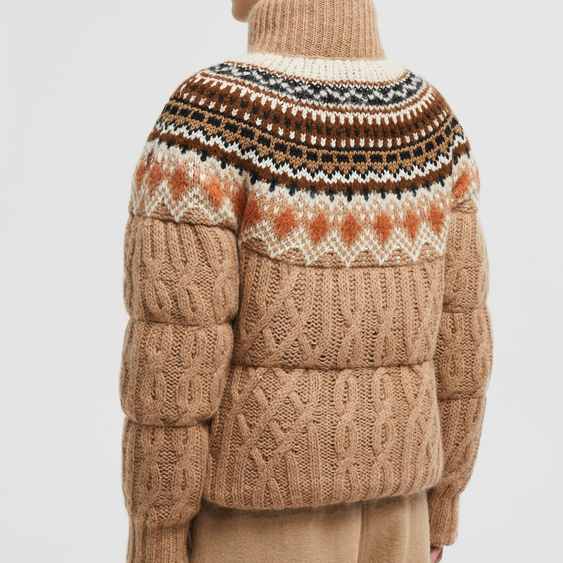 WOOL, MOHAIR & ALPACA SHORT DOWN JACKET