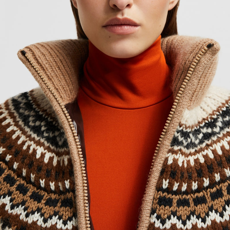 WOOL, MOHAIR & ALPACA SHORT DOWN JACKET