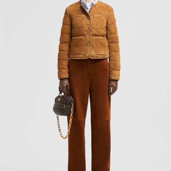 LASSAY SUEDE SHORT DOWN JACKET