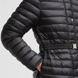 OREDON HOODED MID-LENGTH DOWN JACKET