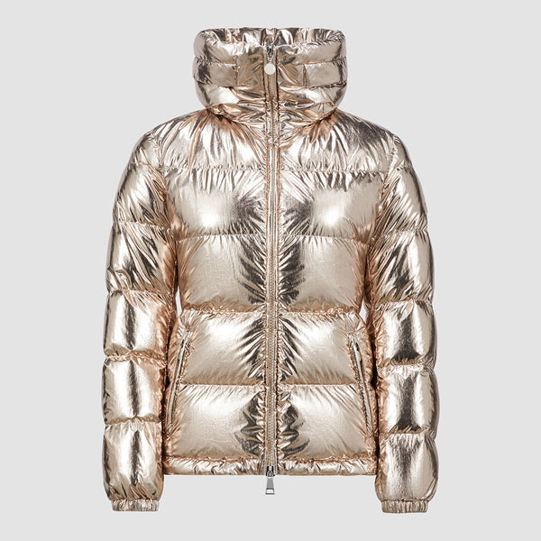 DOUROS METALLIC HOODED SHORT DOWN JACKET