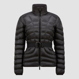 GRAMONT HOODED GEOMETRIC-QUILTED SHORT DOWN JACKET