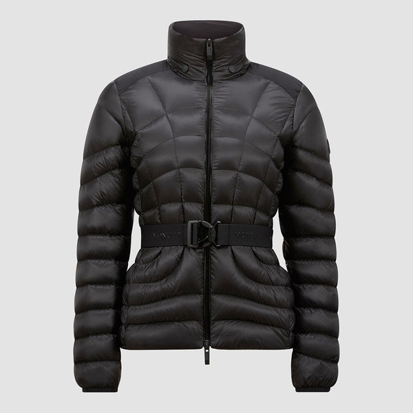 GRAMONT HOODED GEOMETRIC-QUILTED SHORT DOWN JACKET