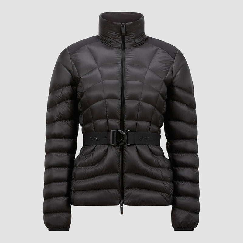 GRAMONT HOODED GEOMETRIC-QUILTED SHORT DOWN JACKET