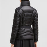 GRAMONT HOODED GEOMETRIC-QUILTED SHORT DOWN JACKET