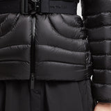GRAMONT HOODED GEOMETRIC-QUILTED SHORT DOWN JACKET