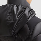 GRAMONT HOODED GEOMETRIC-QUILTED SHORT DOWN JACKET