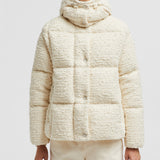 PARANAS HOODED TWEED SHORT DOWN JACKET