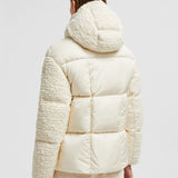 PARANAS HOODED TWEED SHORT DOWN JACKET