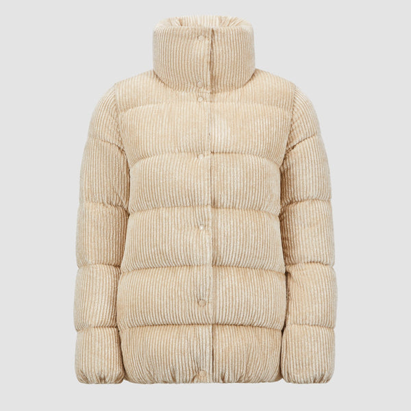 COCHEVISSE METALLIC CORDUROY SHORT DOWN JACKET