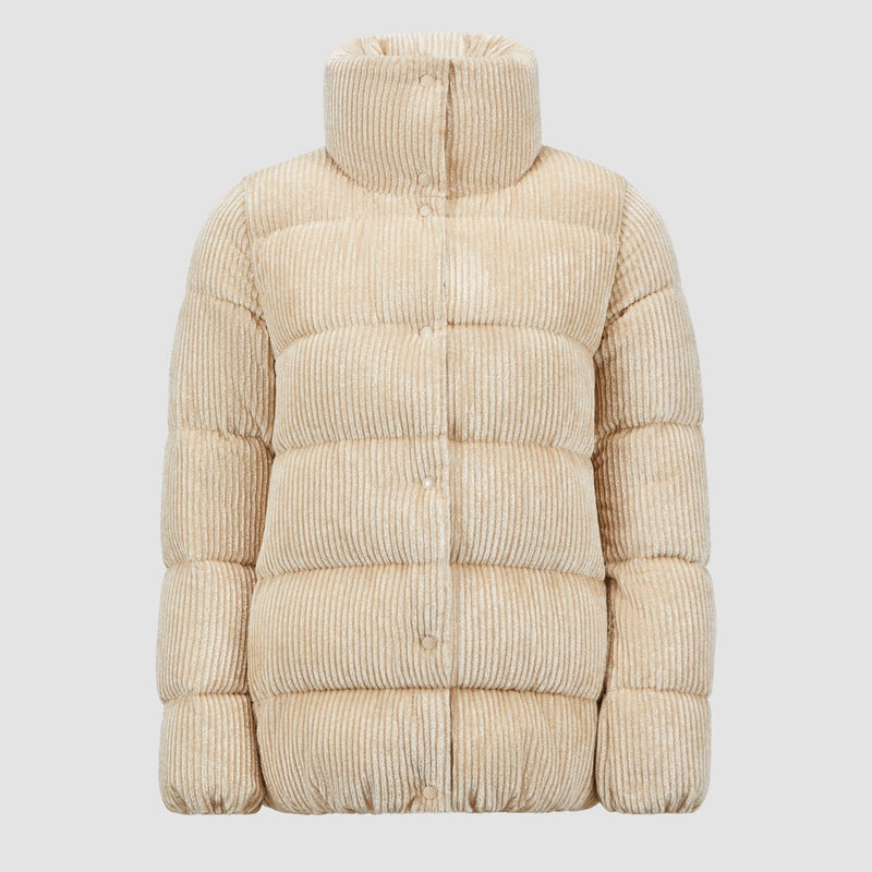 COCHEVISSE METALLIC CORDUROY SHORT DOWN JACKET