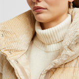 COCHEVISSE METALLIC CORDUROY SHORT DOWN JACKET