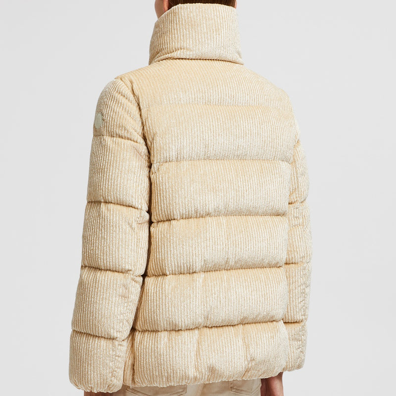 COCHEVISSE METALLIC CORDUROY SHORT DOWN JACKET
