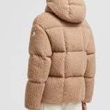 PARANAS METALLIC HOODED SHORT DOWN JACKET