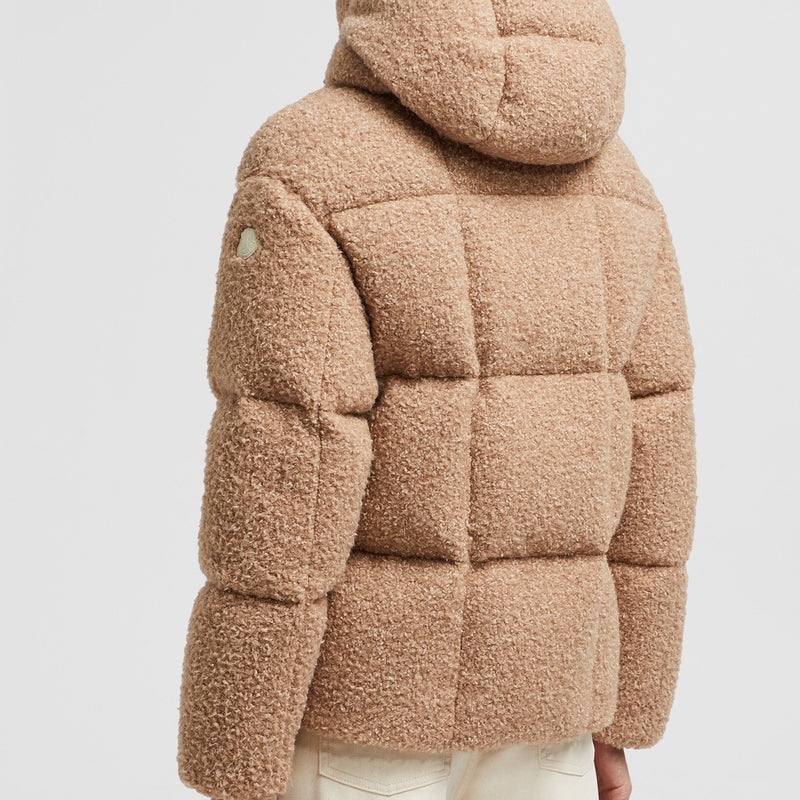 PARANAS METALLIC HOODED SHORT DOWN JACKET